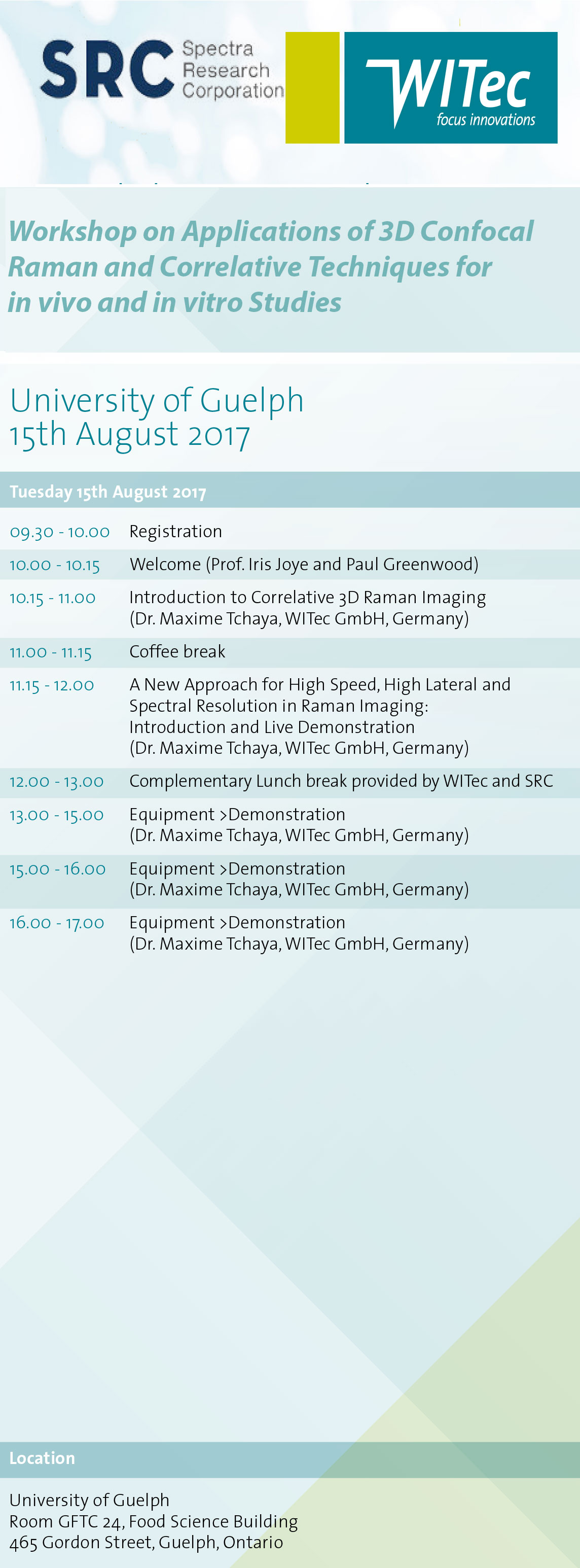 WITec Raman Microscopy Workshop