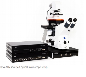 Nanosurf DriveAFM inverted optical microscope setup